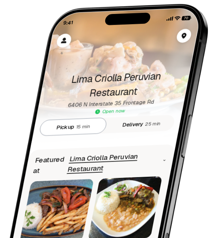 Lima Criolla Peruvian Restaurant app preview